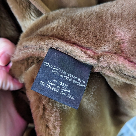 Faux fur warm vintage jacket - Size L - Picture 7 of 8